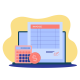 invoice featuring bookkeeping calculations