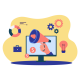 digital marketing and strategy illustration