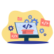 Web development and coding illustration
